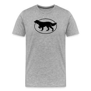 Cheveux longs allemands - T-shirt bio Premium Homme - gris chiné - Devant - Damien (186cm)