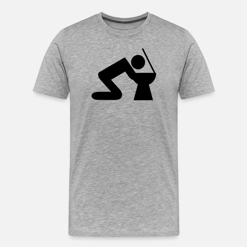 übergeben - Männer Premium Bio T-Shirt - Grau meliert