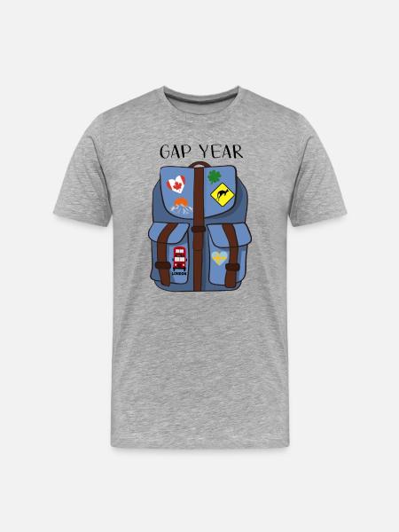 Gap Year - Men's Premium Organic T-Shirt - heather grey
