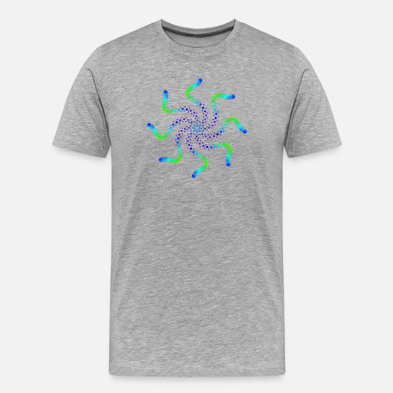 Psychedelisch - Männer Premium Bio T-Shirt - Grau meliert