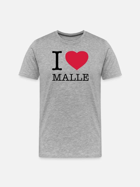 J’AIME MALLE - T-shirt bio Premium Homme - gris chiné