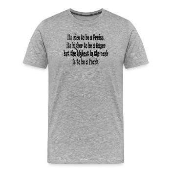 Son agréable d'être un Preiss ... - T-shirt bio Premium Homme - gris chiné - Devant - Damien (186cm)