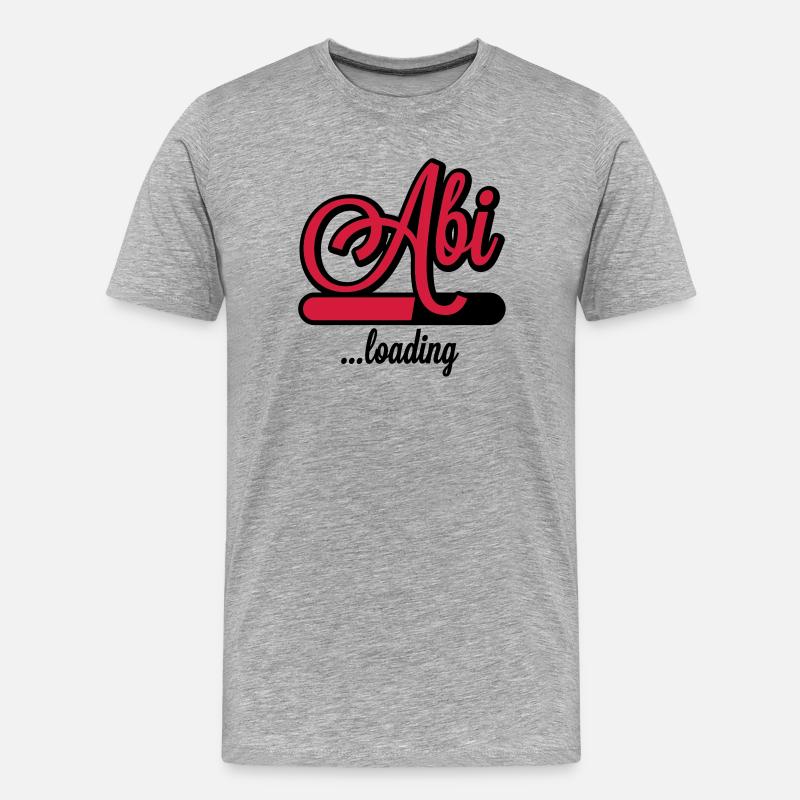 Abi loading | Abitur wird geladen - T-shirt bio Premium Homme - gris chiné