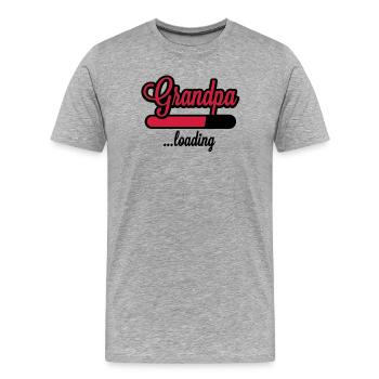 Grandpa loading - T-shirt bio Premium Homme - gris chiné - Devant - Damien (186cm)