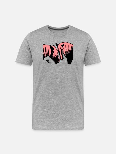 schwarzwald_maedels_grau - Männer Premium Bio T-Shirt - Grau meliert