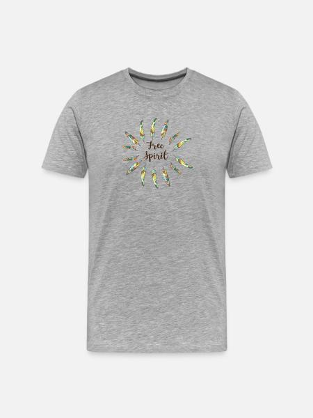 libre - T-shirt bio Premium Homme - gris chiné