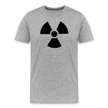 Radioactive Symbol - Men's Premium Organic T-Shirt - heather grey - Front - Damien (186cm)