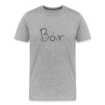 porter - T-shirt bio Premium Homme - gris chiné - Devant - Damien (186cm)