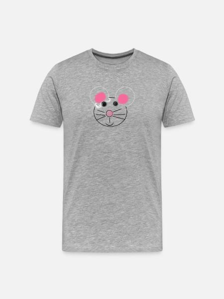 mouse - Men's Premium Organic T-Shirt - heather grey