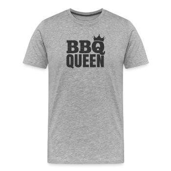 BBQ Queen - Männer Premium Bio T-Shirt - Grau meliert - Vorne - Damien (186cm)