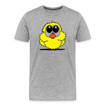 Chick - Men's Premium Organic T-Shirt - heather grey - Front - Damien (186cm)