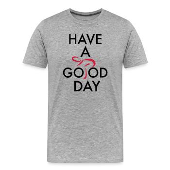 Radsport - Männer Premium Bio T-Shirt - Grau meliert - Vorne - Damien (186cm)