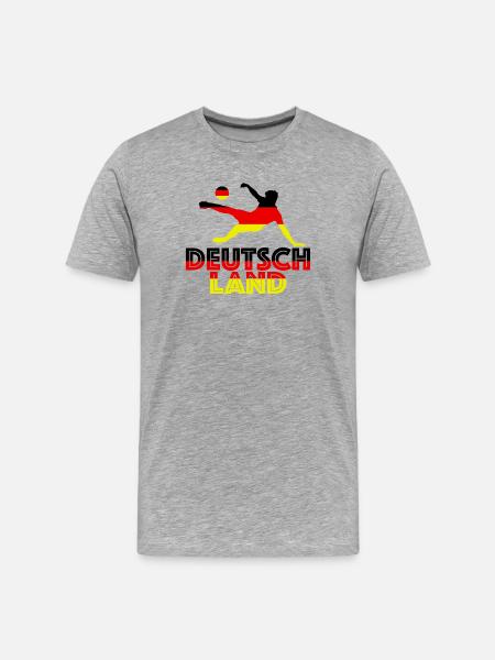 Deutschland - Männer Premium Bio T-Shirt - Grau meliert