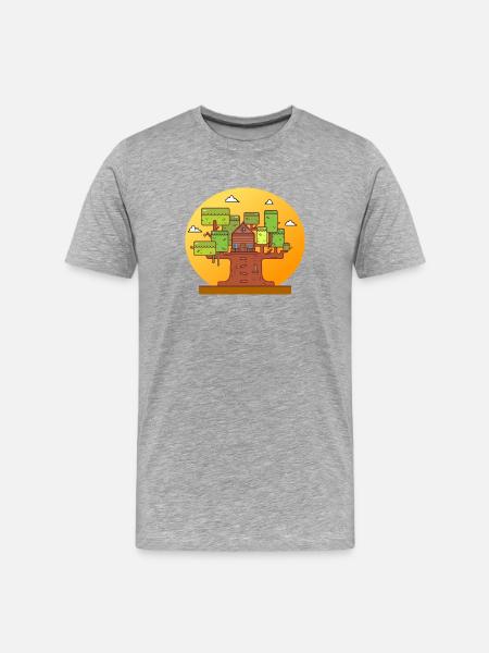 Treehouse Adventure - Men's Premium Organic T-Shirt - heather grey