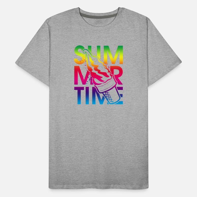 Sommerzeit Eis Männer Premium Bio T-Shirt