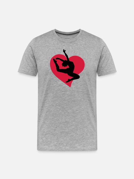 Dance heart - Men's Premium Organic T-Shirt - heather grey