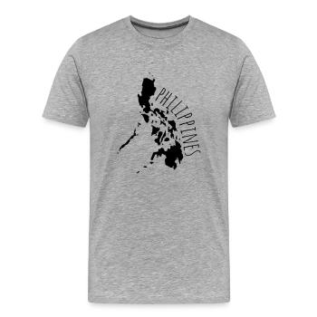 Philippines - Männer Premium Bio T-Shirt - Grau meliert - Vorne - Damien (186cm)