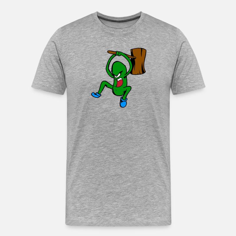 Wütende Gurke - Männer Premium Bio T-Shirt - Grau meliert
