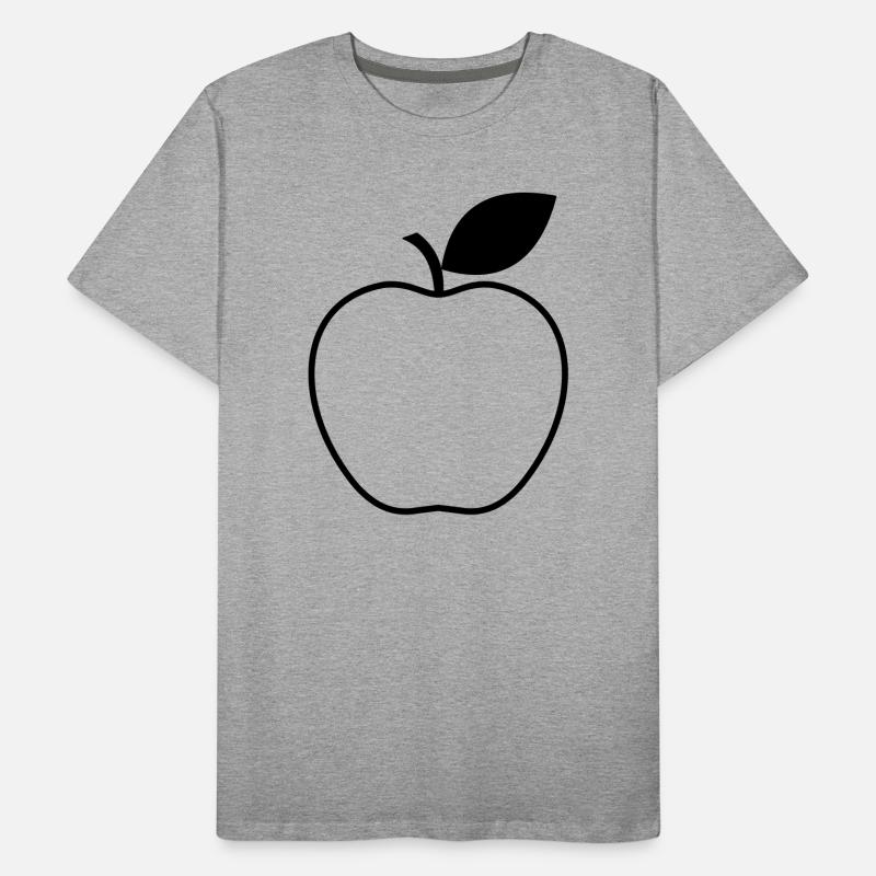 Apfel Obst Frucht Vegetarisch Vegan Geschenkidee Männer Premium Bio T-Shirt