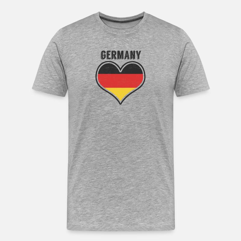Germany - Männer Premium Bio T-Shirt - Grau meliert