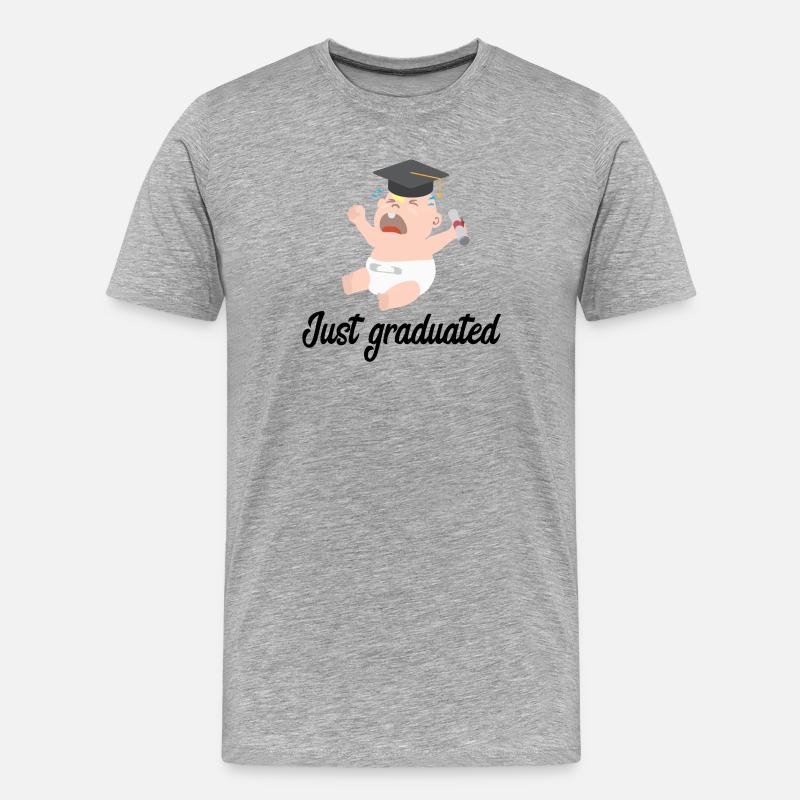 Just Graduated - Männer Premium Bio T-Shirt - Grau meliert