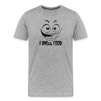 Je sens la nourriture - T-shirt bio Premium Homme - gris chiné - Devant - Damien (186cm)