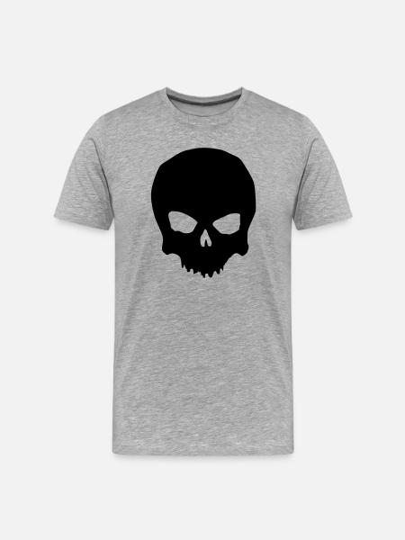 Skull - Men's Premium Organic T-Shirt - heather grey