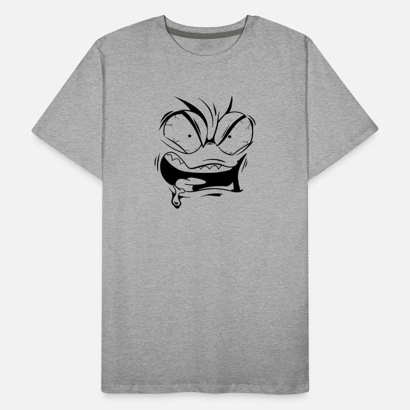 Angry face Männer Premium Bio T-Shirt
