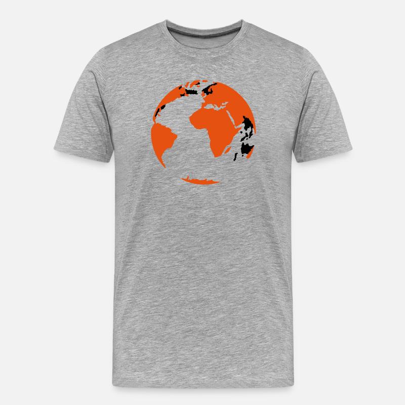 Erdball - Männer Premium Bio T-Shirt - Grau meliert