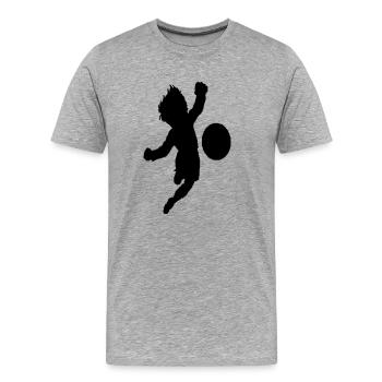 olive & tommy - Men's Premium Organic T-Shirt - heather grey - Front - Damien (186cm)