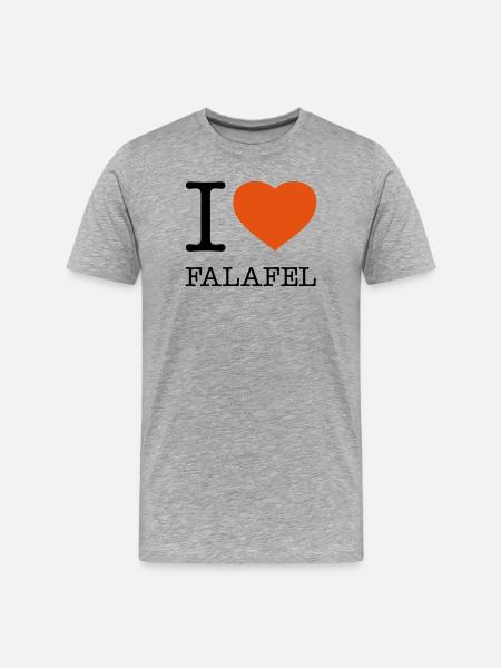 I LOVE FALAFEL - Men's Premium Organic T-Shirt - heather grey