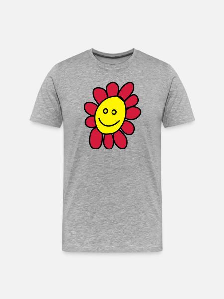I am a flower - Men's Premium Organic T-Shirt - heather grey