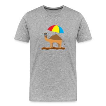 Chemise enfant motif chameau enfant transpiration chameau - T-shirt bio Premium Homme - gris chiné - Devant - Damien (186cm)
