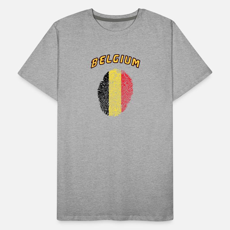 Belgique Empreinte / Drapeau cadeau T-shirt bio Premium Homme