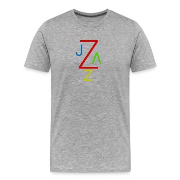 jazz - T-shirt bio Premium Homme - gris chiné - Devant - Damien (186cm)