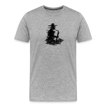 jazz - T-shirt bio Premium Homme - gris chiné - Devant - Damien (186cm)