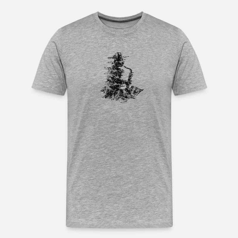 Jazz - Männer Premium Bio T-Shirt - Grau meliert