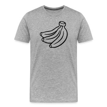 Banana - Men's Premium Organic T-Shirt - heather grey - Front - Damien (186cm)