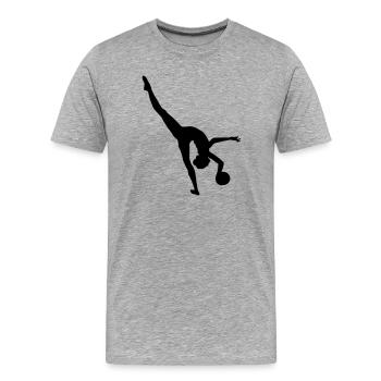 Rhythmic gymnastics - Men's Premium Organic T-Shirt - heather grey - Front - Damien (186cm)