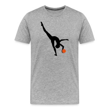 Gymnastik - Männer Premium Bio T-Shirt - Grau meliert - Vorne - Damien (186cm)