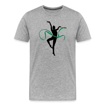 Gymnastik - Männer Premium Bio T-Shirt - Grau meliert - Vorne - Damien (186cm)