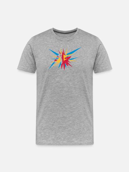 Explosion and rays - Men's Premium Organic T-Shirt - heather grey