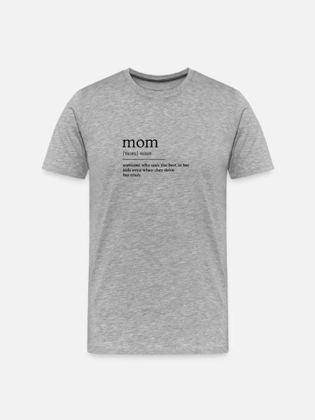 Mutter - Männer Premium Bio T-Shirt - Grau meliert
