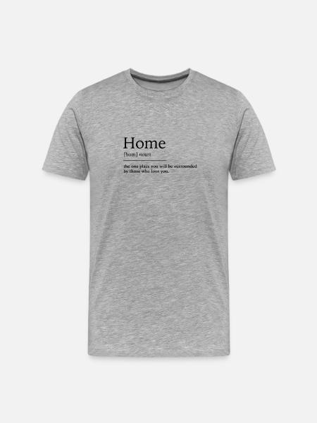 Home at home - Men's Premium Organic T-Shirt - heather grey