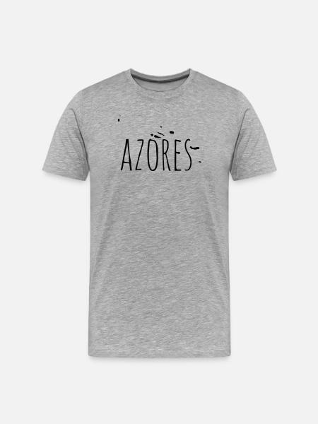 Azores - Männer Premium Bio T-Shirt - Grau meliert