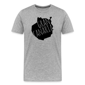 Gran Canaria - Männer Premium Bio T-Shirt - Grau meliert - Vorne - Damien (186cm)