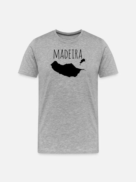 Madeira - Männer Premium Bio T-Shirt - Grau meliert