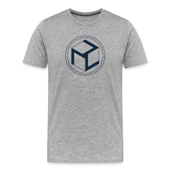 Antahkarana Symbol, Sacred Geometry - Men's Premium Organic T-Shirt - heather grey - Front - Damien (186cm)