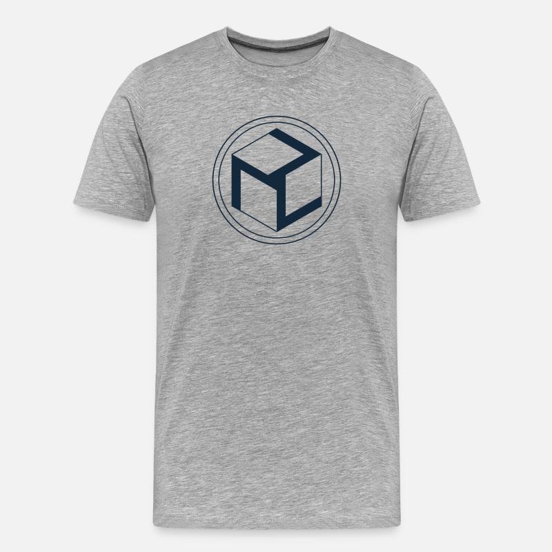 Antahkarana-Symbol, heilige Geometrie - Männer Premium Bio T-Shirt - Grau meliert