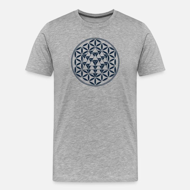 Vector Equilibrium, Geometria Sacra - Maglietta ecologica premium da uomo - grigio melange